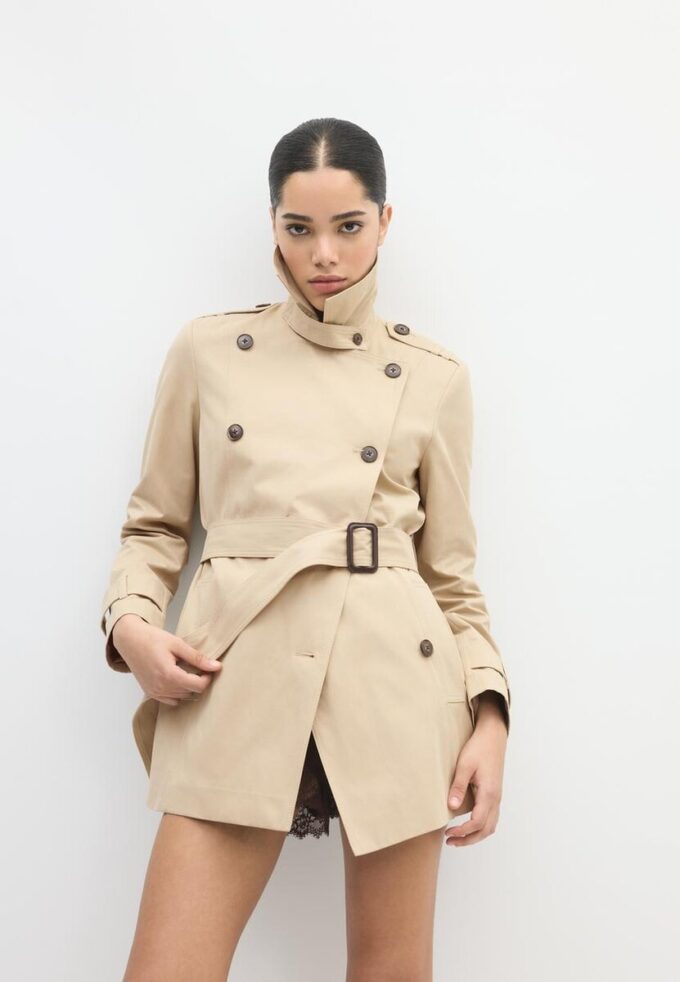 Kurzer Basic-Trenchcoat Kurzer Basic-Trenchcoat