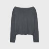 Kurzer Pullover mit U-Boot-Ausschnitt Kurzer Pullover mit U-Boot-Ausschnitt