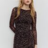 Kurzes bedrucktes Tüllkleid Kurzes bedrucktes Tüllkleid