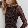 Kurzes bedrucktes Tüllkleid Kurzes bedrucktes Tüllkleid