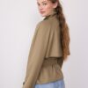 Kurzes, fließendes Trenchcoat mit Gürtel Kurzes, fließendes Trenchcoat mit Gürtel