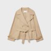 Kurzes, fließendes Trenchcoat mit Gürtel Kurzes, fließendes Trenchcoat mit Gürtel