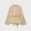 Kurzes, fließendes Trenchcoat mit Gürtel Kurzes, fließendes Trenchcoat mit Gürtel