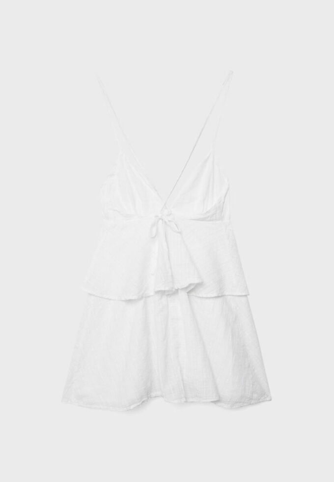 Kurzes Rüschen-Trägerkleid Kurzes Rüschen-Trägerkleid