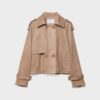 Kurzes Trenchcoat aus Kunstwildleder Kurzes Trenchcoat aus Kunstwildleder