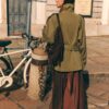 Kurzes Trenchcoat mit hohem Kragen Kurzes Trenchcoat mit hohem Kragen