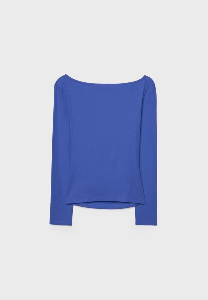 Langarm-T-Shirt mit Raffung