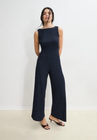 Langer, ärmelloser, gerader Jumpsuit