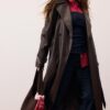 Langer Trenchcoat aus Kunstleder