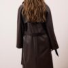 Langer Trenchcoat aus Kunstleder