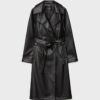 Langer Trenchcoat aus Kunstleder
