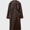 Langer Trenchcoat aus Kunstleder