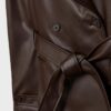 Langer Trenchcoat aus Kunstleder
