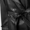 Langer Trenchcoat aus Kunstleder