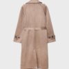 Langer Trenchcoat aus Kunstwildleder Langer Trenchcoat aus Kunstwildleder