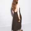 Langes besticktes Neckholder-Kleid Langes besticktes Neckholder-Kleid