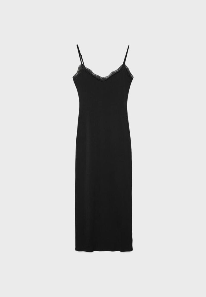 Langes Kleid aus Spitzenstrick
