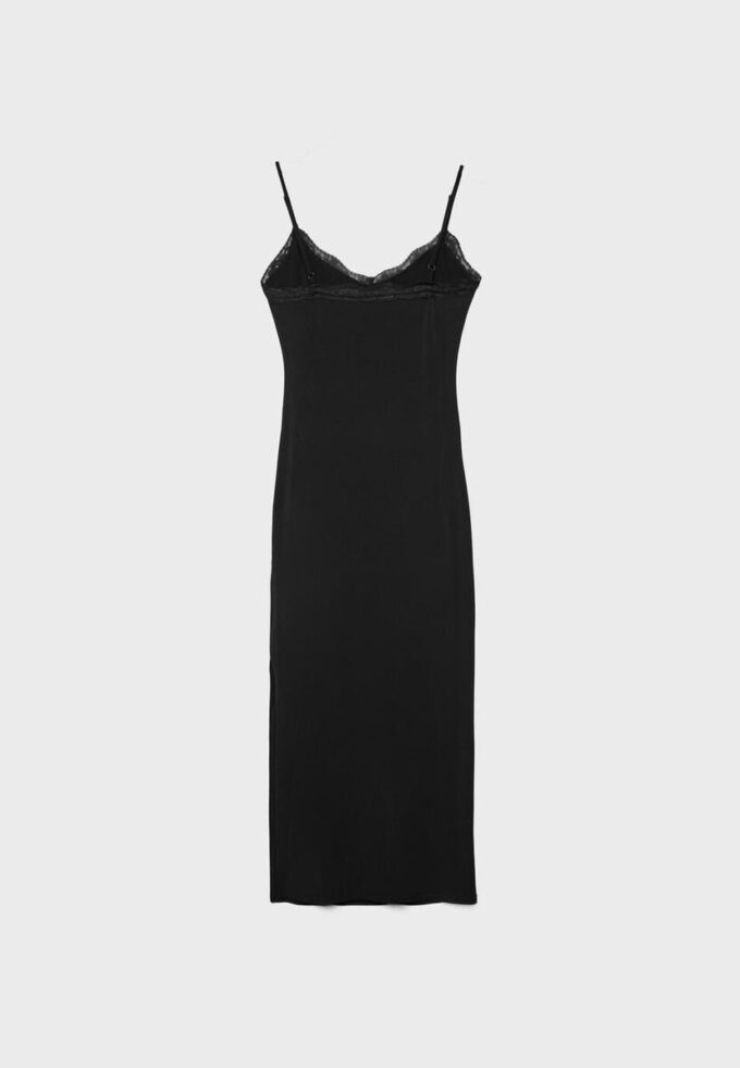 Langes Kleid aus Spitzenstrick