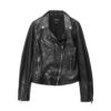 Leder-Bikerjacke