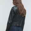 Leder-Bikerjacke