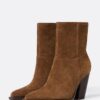 Leder-Cowboy-Stiefeletten