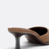 Leder-Pantoletten mit Kitten-Heel