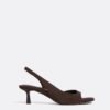 Leder-Sandaletten mit hohem Absatz