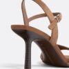 Leder-Sandaletten mit hohem Absatz