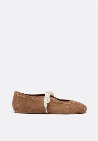 Leder-Sneaker mit Schleife