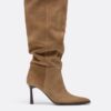 Leder-Stiefel mit Slouchy-Stiletto-Absatz