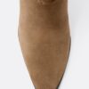 Leder-Stiefel mit Slouchy-Stiletto-Absatz