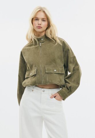 Lederjacke mit Taschen