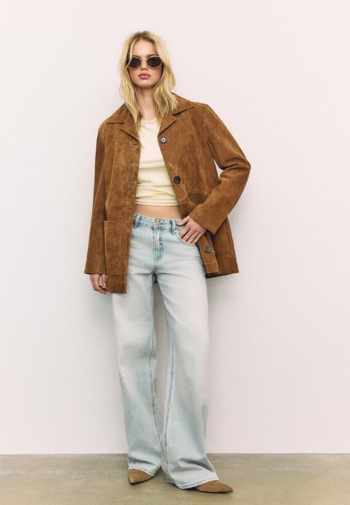 Lederjacke mit Taschen