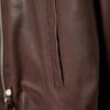 Lederjacke mit Taschen und verstellbarer Taille Lederjacke mit Taschen und verstellbarer Taille