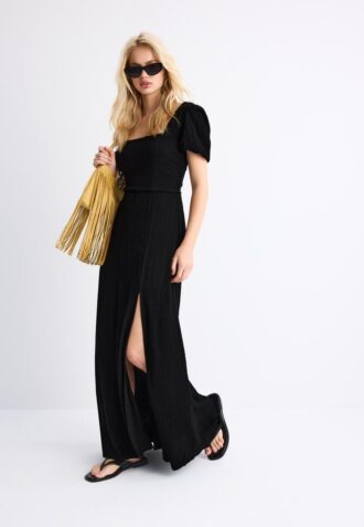 Lockeres Maxikleid mit gekreuztem Rücken