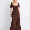 Lockeres Maxikleid mit gekreuztem Rücken Lockeres Maxikleid mit gekreuztem Rücken