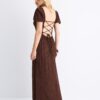 Lockeres Maxikleid mit gekreuztem Rücken Lockeres Maxikleid mit gekreuztem Rücken