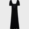 Lockeres Maxikleid mit gekreuztem Rücken Lockeres Maxikleid mit gekreuztem Rücken