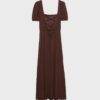 Lockeres Maxikleid mit gekreuztem Rücken Lockeres Maxikleid mit gekreuztem Rücken