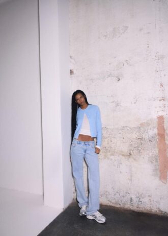 Low-Rise-Jeans mit geradem Bein