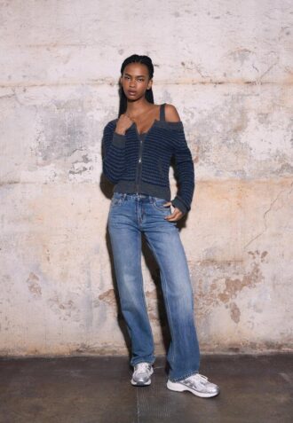 Low-Rise-Jeans mit geradem Bein