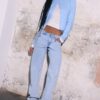 Low-Rise-Jeans mit geradem Bein Low-Rise-Jeans mit geradem Bein