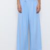 Lässige, gestreifte elegante Hose mit gekreuztem Bund Lässige, gestreifte elegante Hose mit gekreuztem Bund