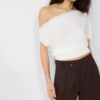 Lässige, gestreifte elegante Hose mit gekreuztem Bund Lässige, gestreifte elegante Hose mit gekreuztem Bund