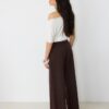 Lässige, gestreifte elegante Hose mit gekreuztem Bund Lässige, gestreifte elegante Hose mit gekreuztem Bund
