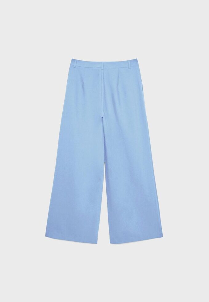 Lässige, gestreifte elegante Hose mit gekreuztem Bund Lässige, gestreifte elegante Hose mit gekreuztem Bund