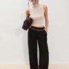 Lyocell-Hose mit Abnähern und Kette Lyocell-Hose mit Abnähern und Kette