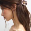 Metallic-Blumen-Haarspange