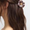 Metallic-Blumen-Haarspange