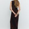 Midi-Kleid aus Tüll mit quadratischem Ausschnitt Midi-Kleid aus Tüll mit quadratischem Ausschnitt
